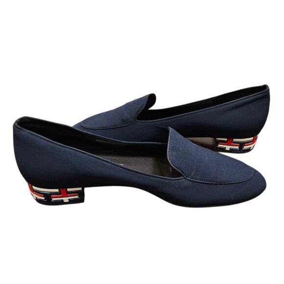 Brunate Women's loafers Fondi Fabric Navy Size EU 39.5/US 8.5 - Picture 6 of 14